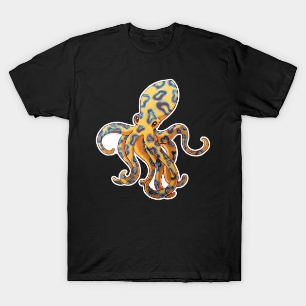 Blue Ringed Baby Octopus T-Shirt by Phoenix-InBlue